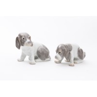 Puppy Family - Rodzina szczeniaków. Figurki szczeniaków w stylu kopenhaskiej porcelany. Niderlandy. 